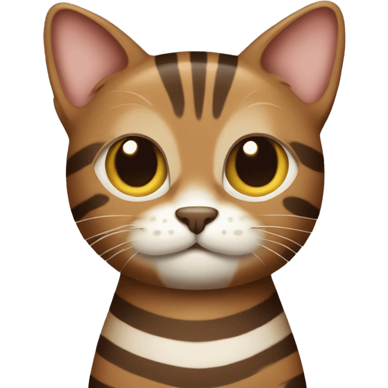 Brown striped cat emoji