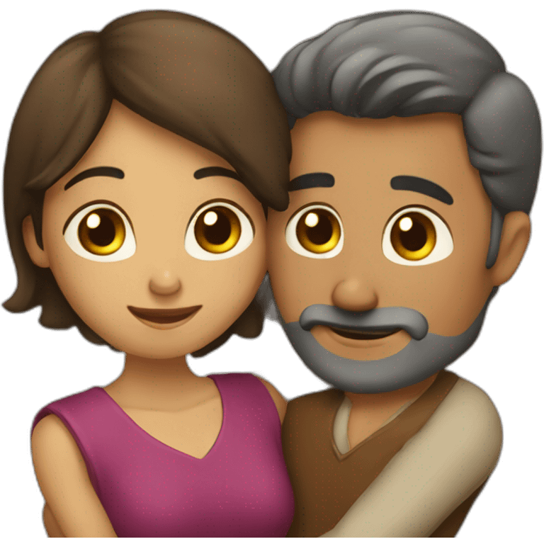 Abrazo hombre y mujer emoji