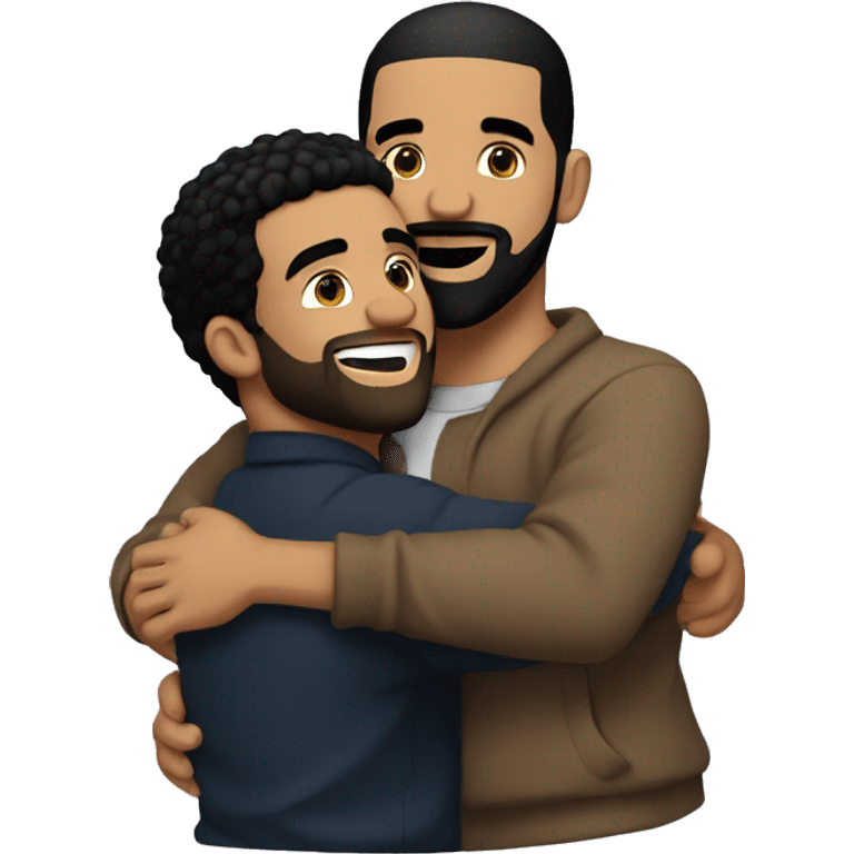 Drake and Drake hugging  emoji