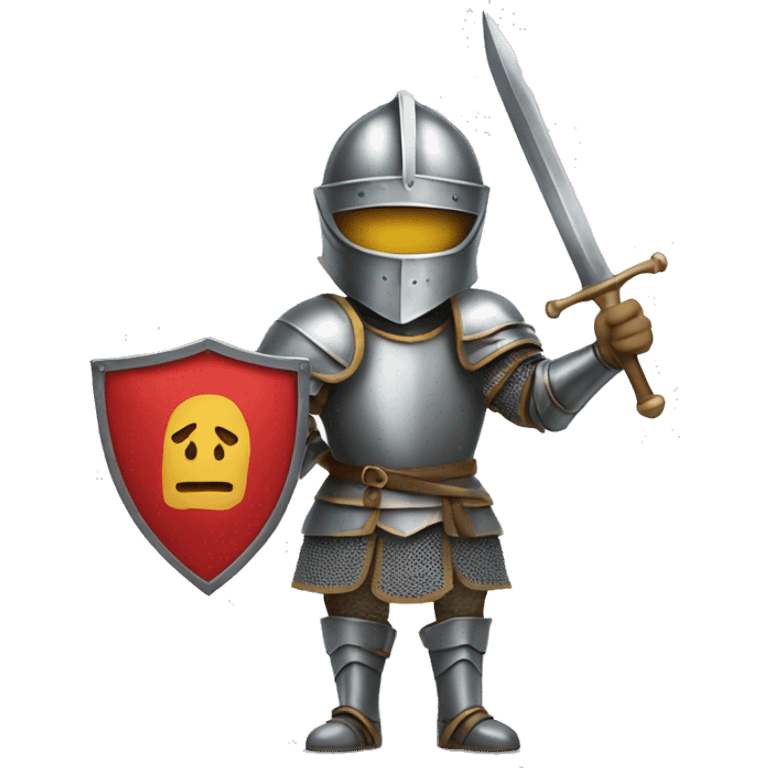 Knight holding a big banner emoji