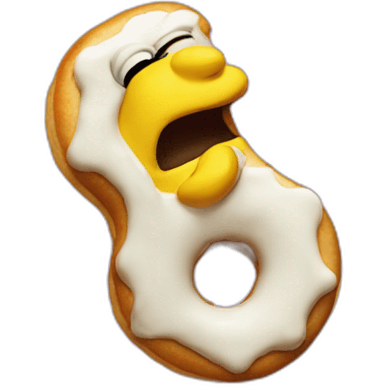 simpsons donut with a bite eaten emoji