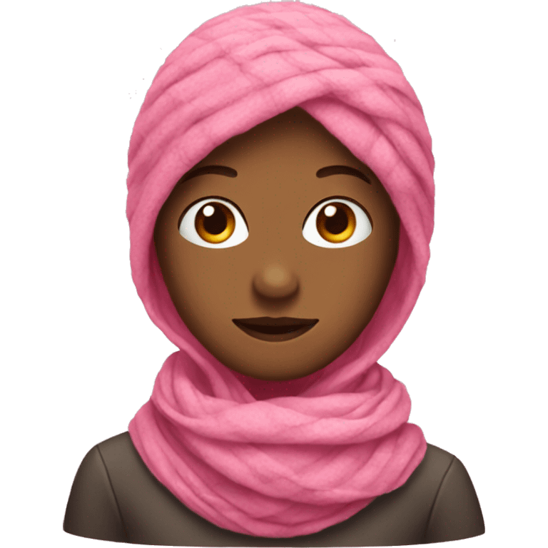 Pink scarf emoji