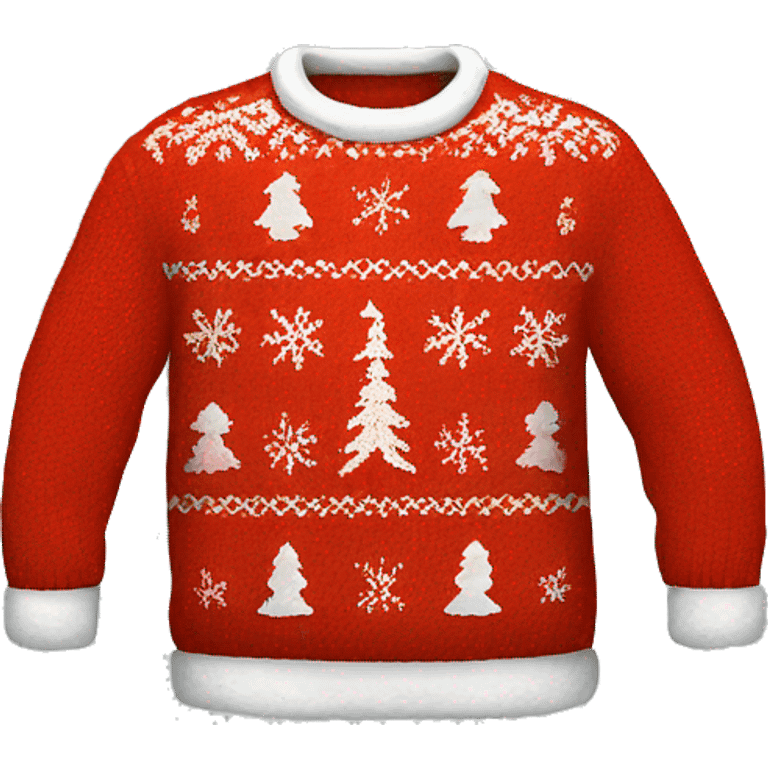 Red Christmas sweater emoji