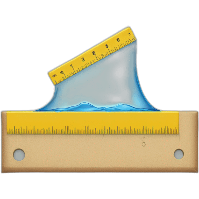 measure-water-block-with-yellow-ruler emoji