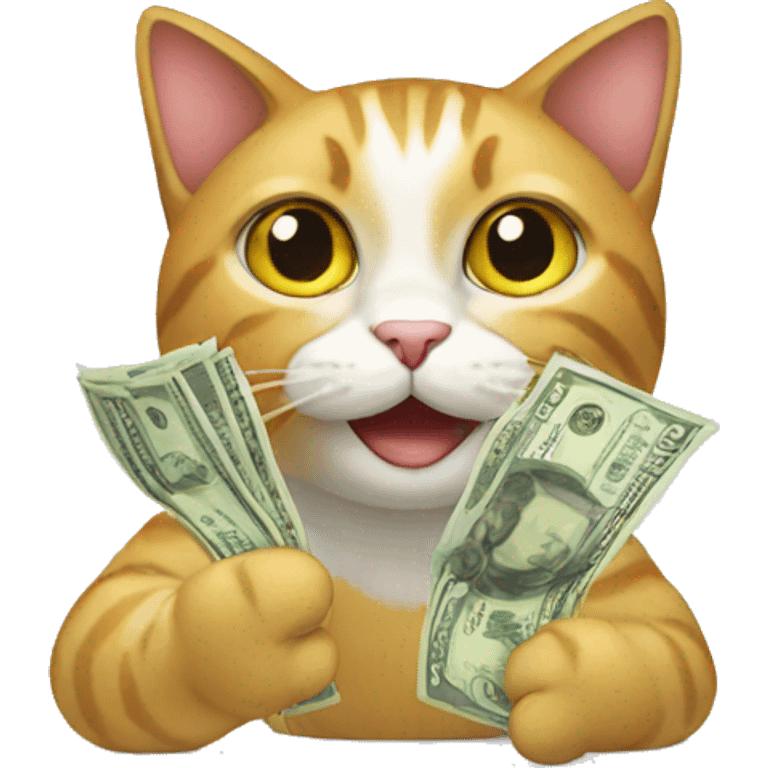 cat with money emoji