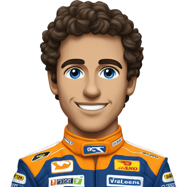 Lando norris mclaren with blue eyes emoji