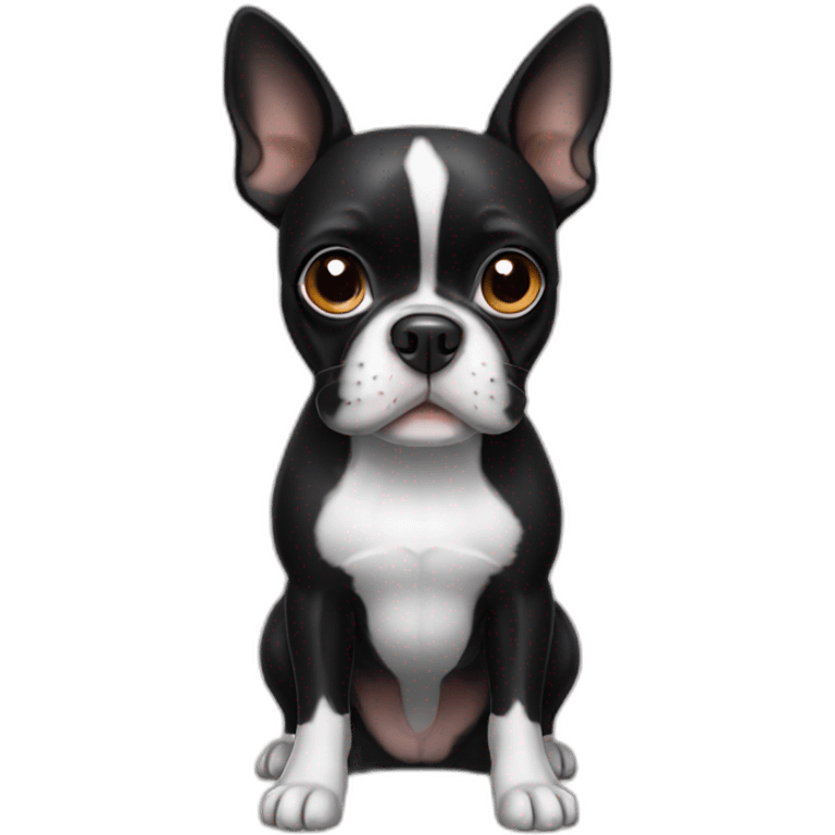 Black boston terrier emoji