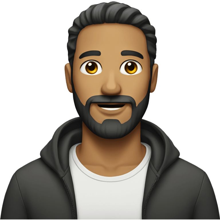 male portrait with beard emoji