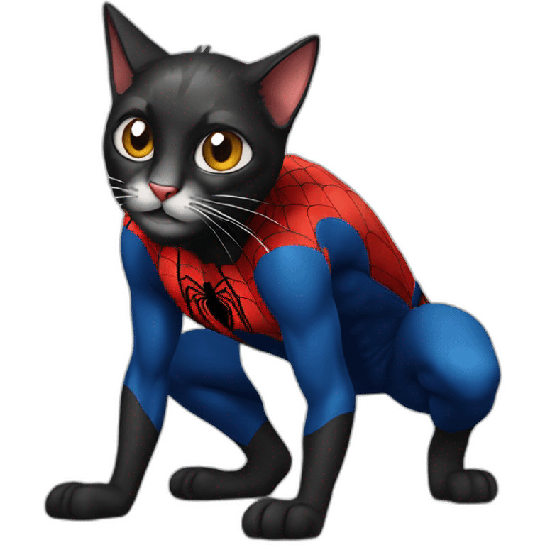 spiderman as a cat emoji