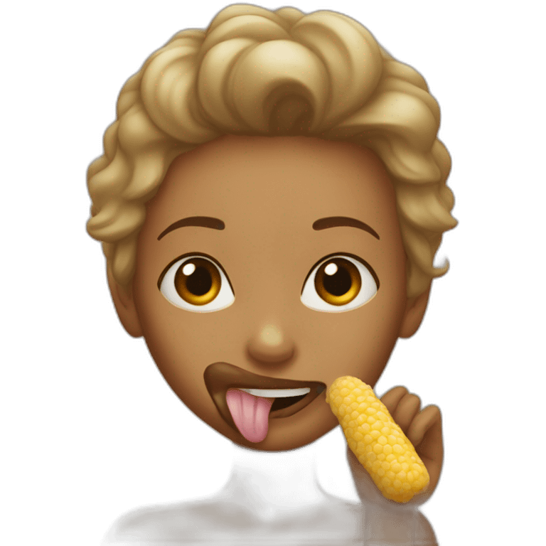 tan woman licks popsickle emoji