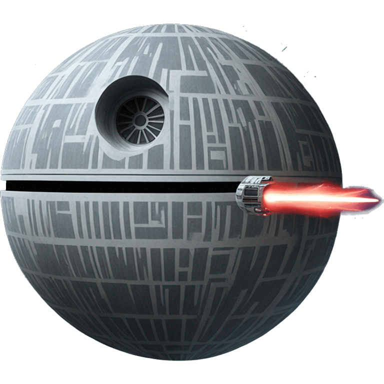 death star shooting laser out of itself emoji