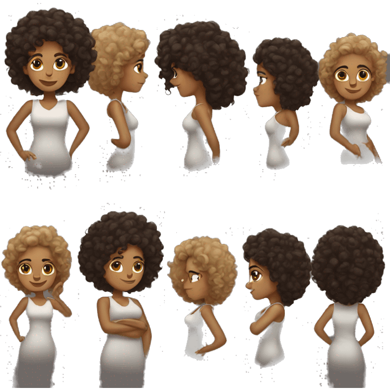 dominican woman curly hair 40 years old emoji