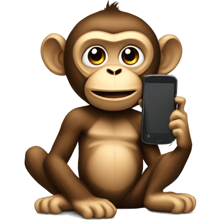  monkey with phone emoji