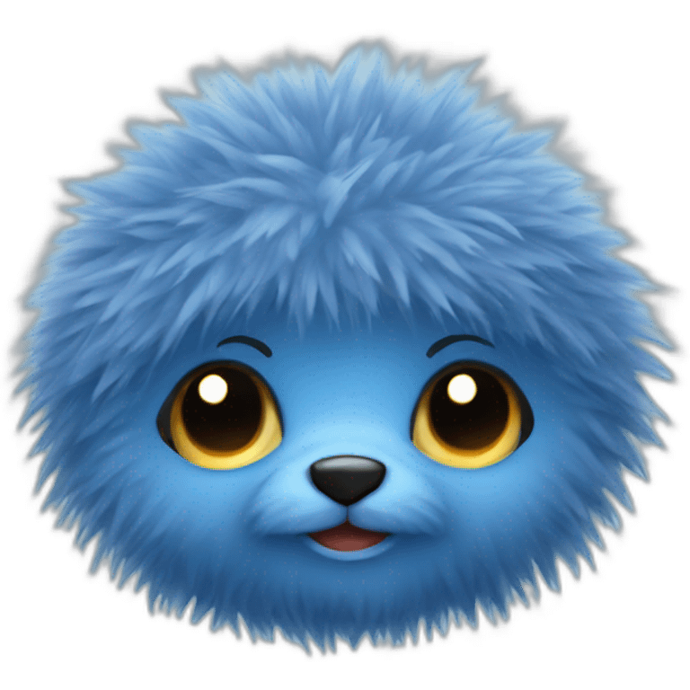 blue cosy hairy little creature emoji