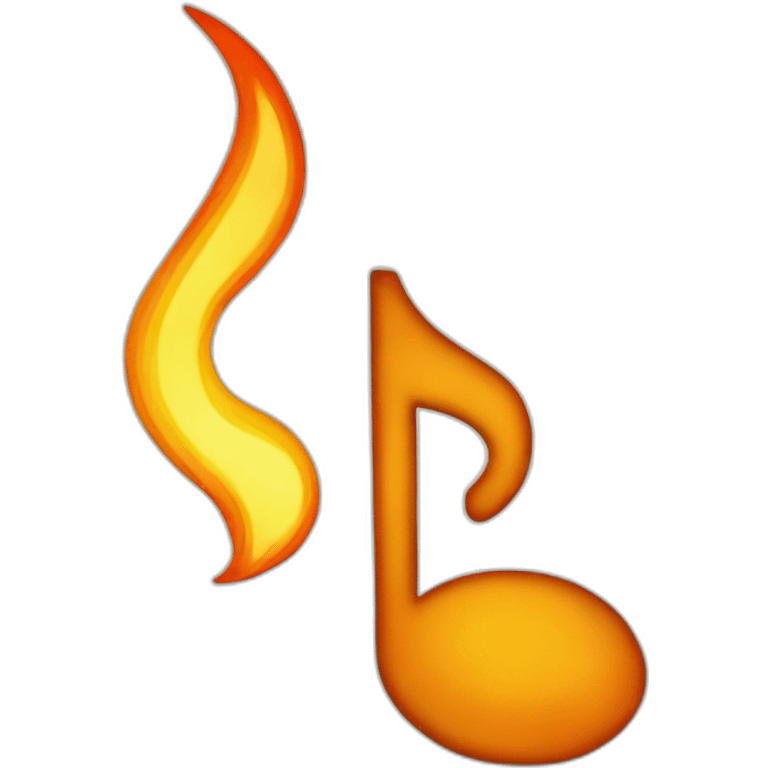 flaming musical note emoji