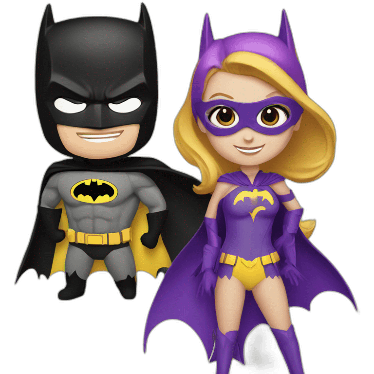 Batman and batgirl emoji