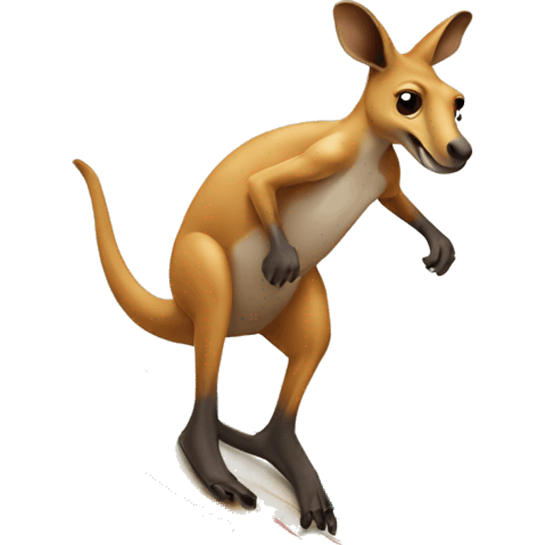 Kangaroo surfing  emoji