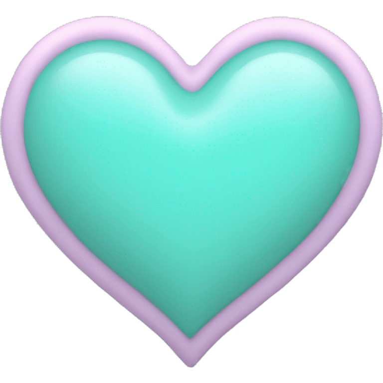 Pastel turquoise heart emoji