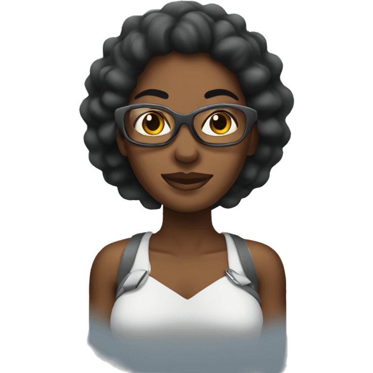 Black woman on a plane emoji