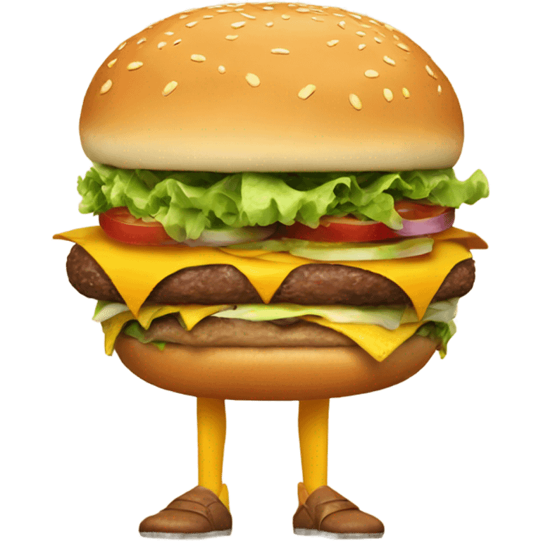 Burger with legs  emoji