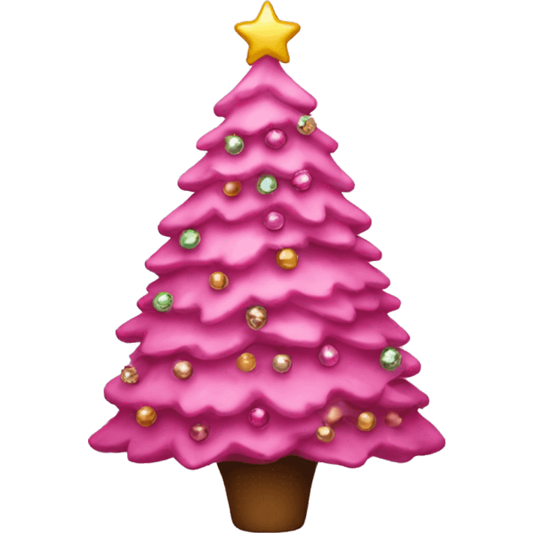 pink christmas tree emoji