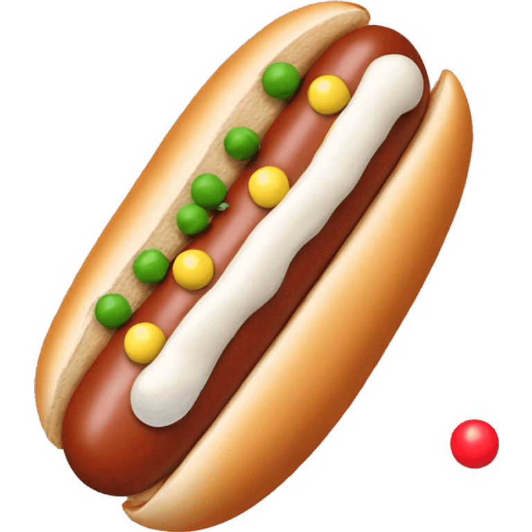 Hotdog with golfballs emoji