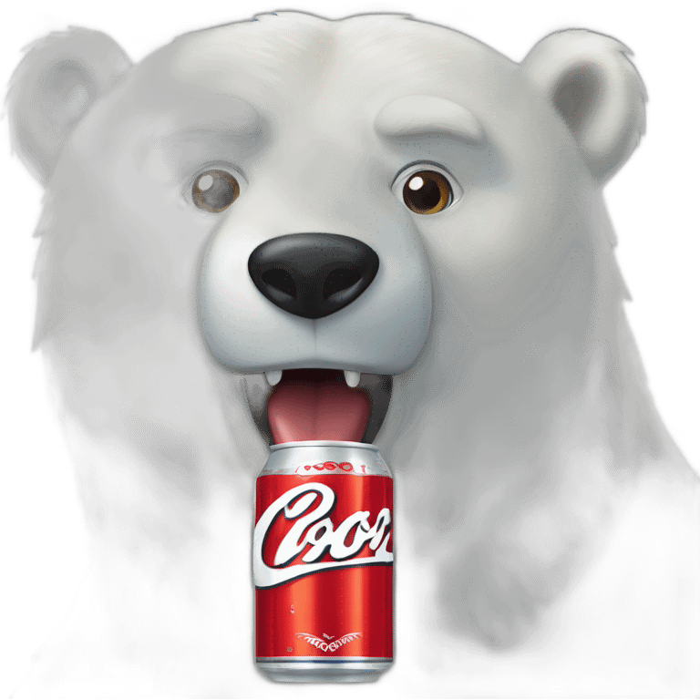 polar bear drinking coors light beer emoji