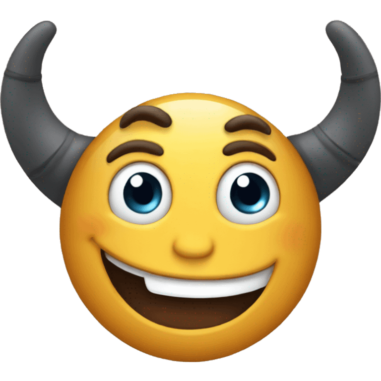 smiling emoji with horns emoji