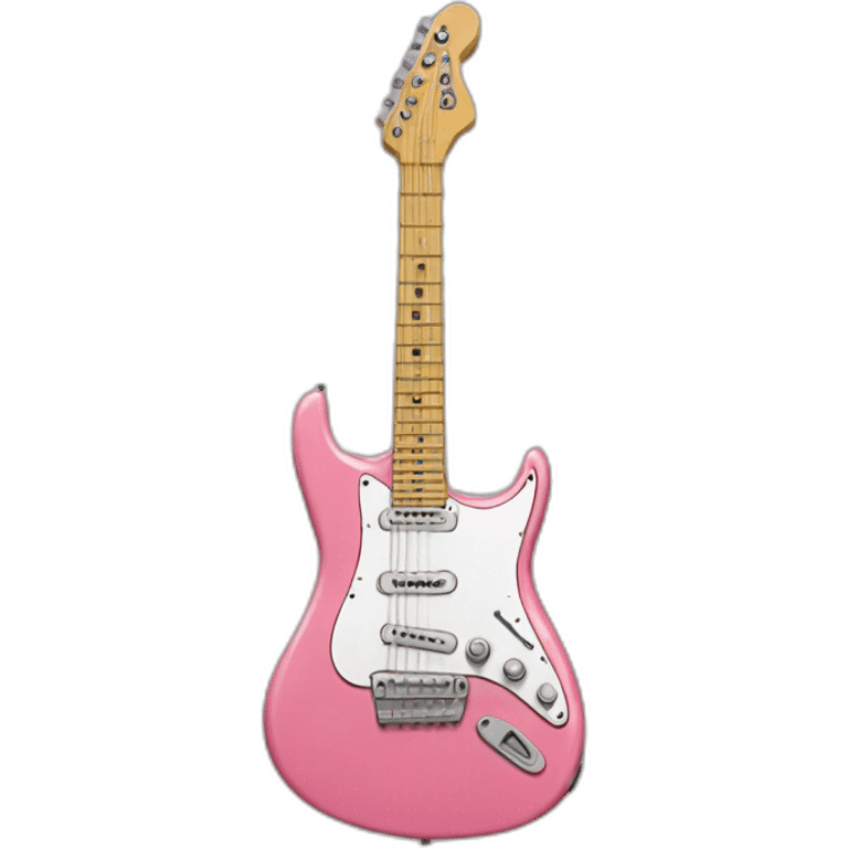 Guitare electrique rose emoji