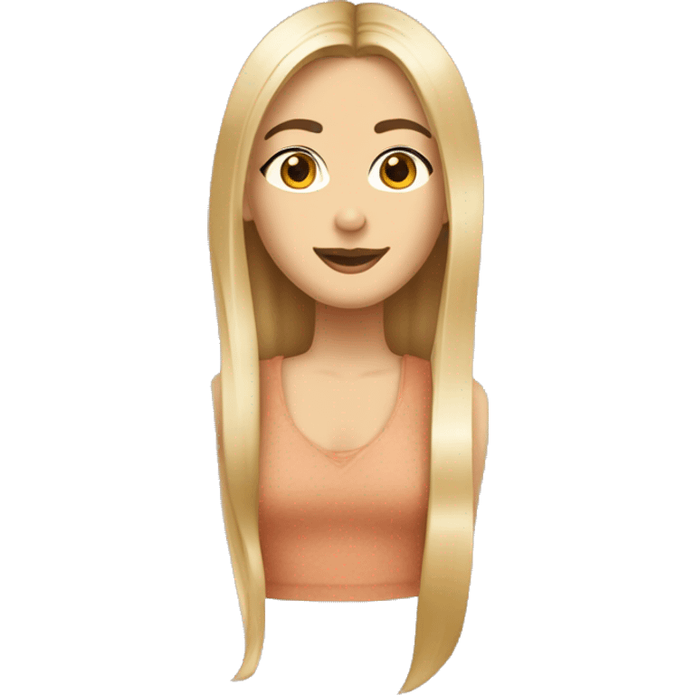 Femme au chaux boucle blond avec une fille aux cheveux lisse long brune  emoji