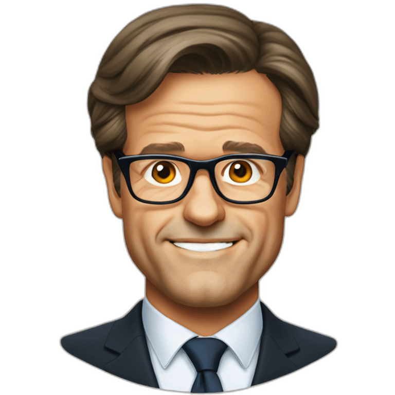 Mark rutte with glasses emoji