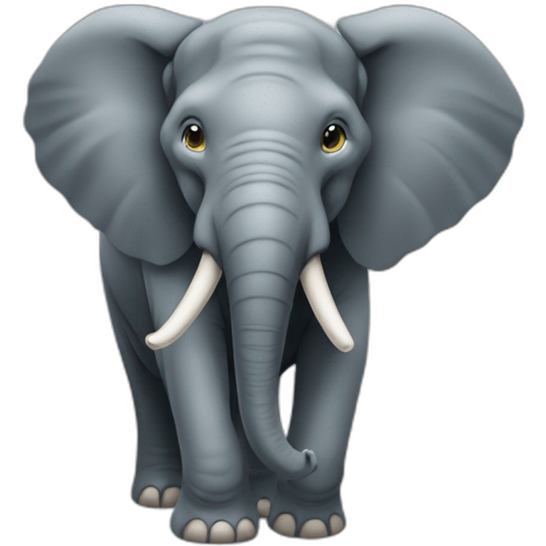 Éléphant sur soiris emoji