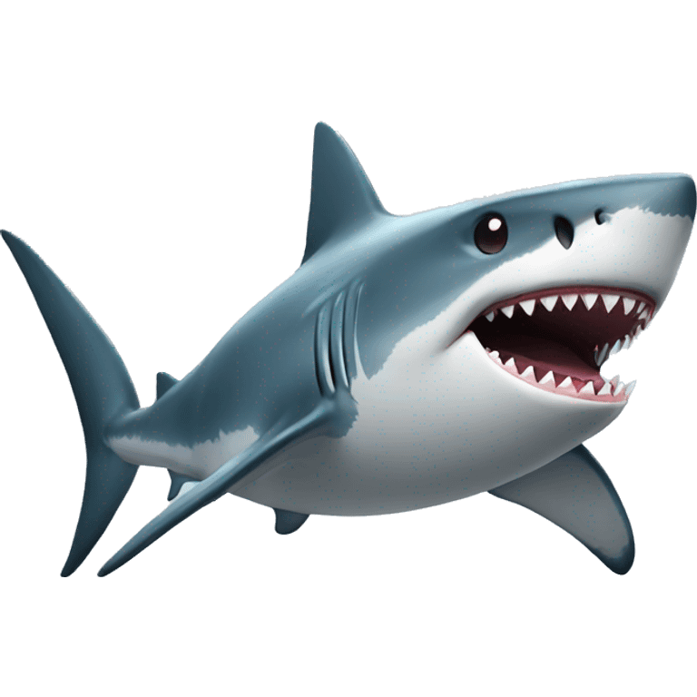 Shark with a top hace  emoji