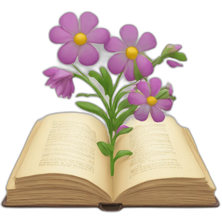 Book with flowers  emoji