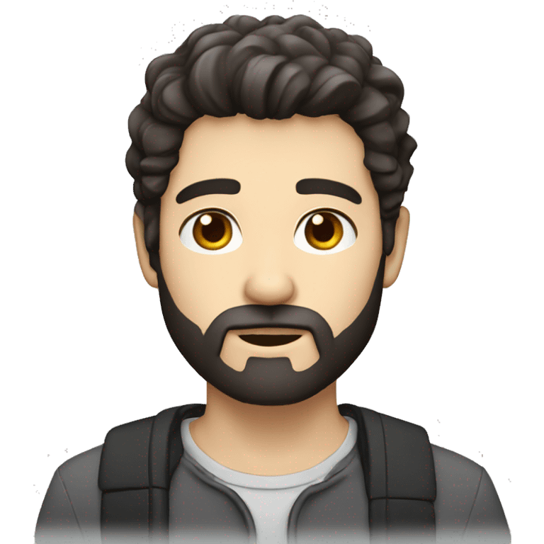 dark hair with beard, white skin 30 yeard old boy emoji