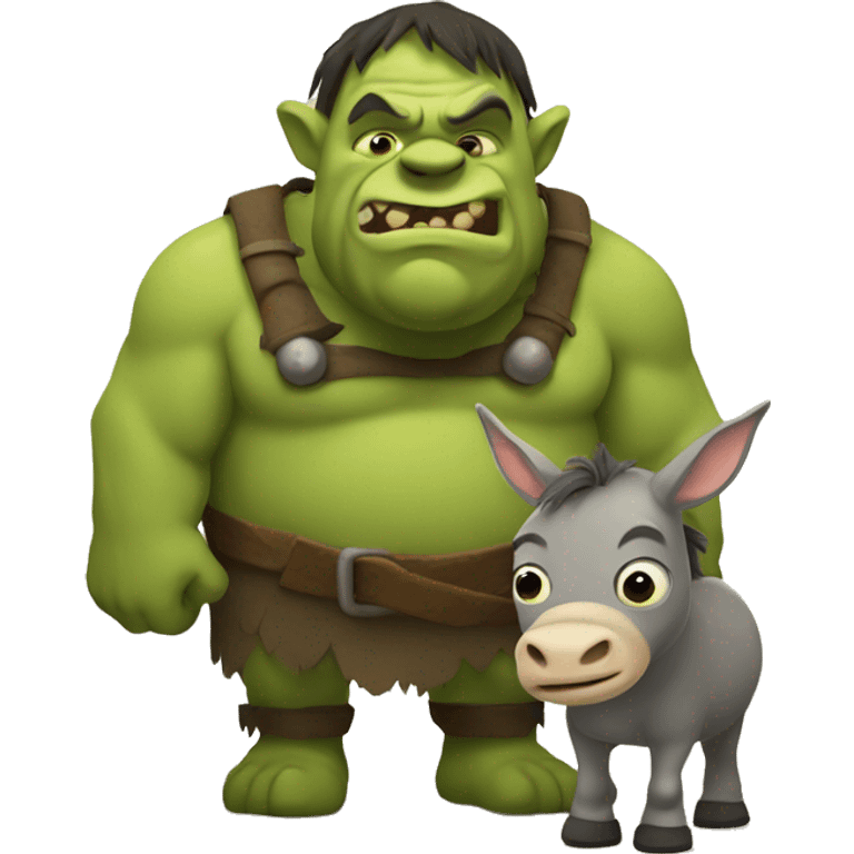 ogre with a donkey emoji