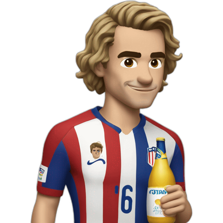 Griezmann drinking bombilla mate emoji