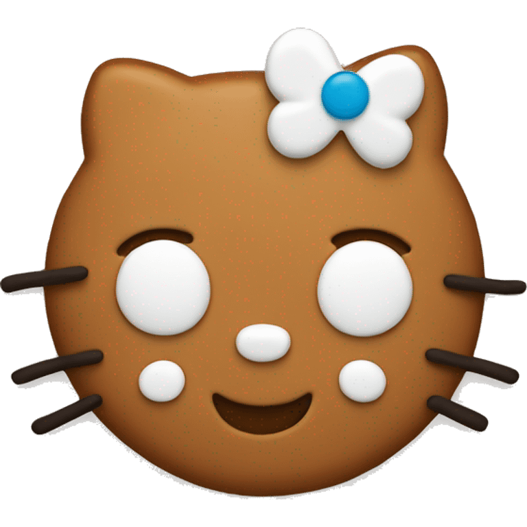 Gingerbread hello kitty emoji