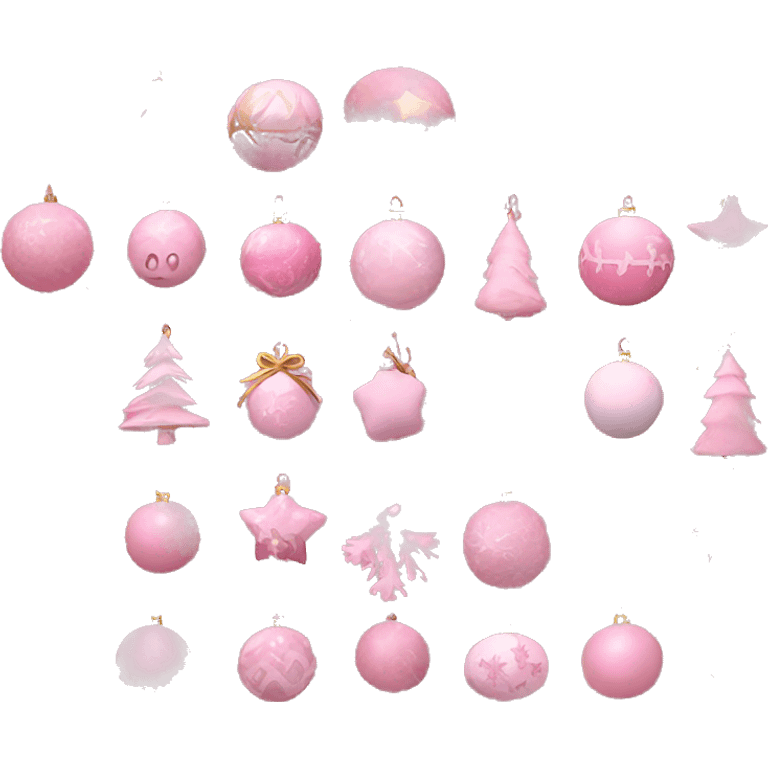 Aesthetic pink Christmas  emoji