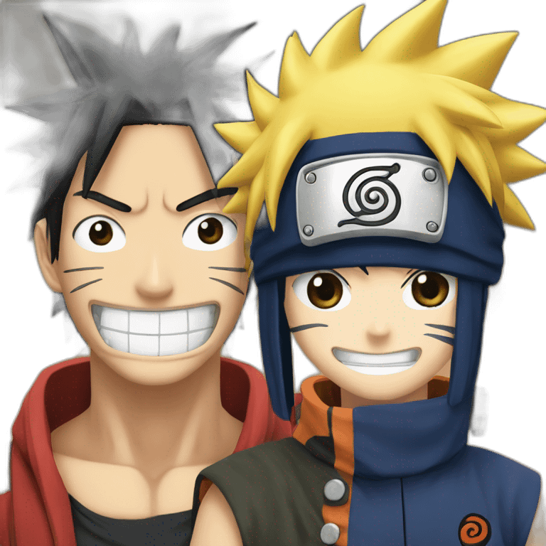 Naruto with Luffy emoji