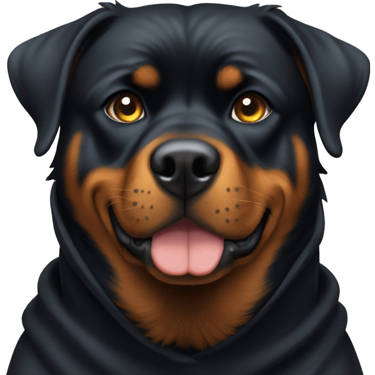 Rottweiler with hodie emoji