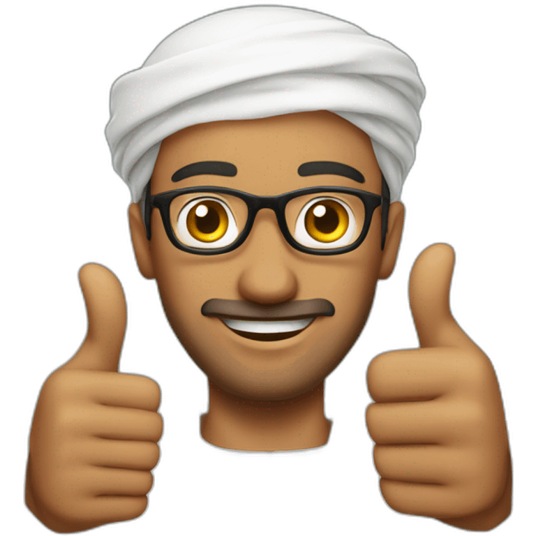 Omani man thumbs up emoji