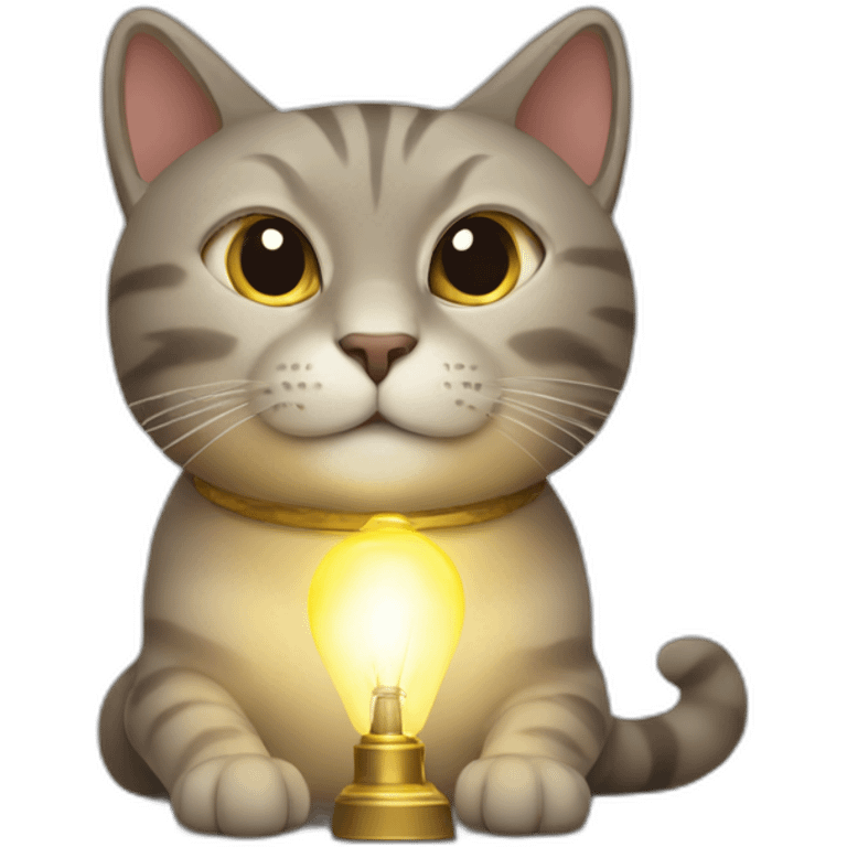 cat with a lamp emoji