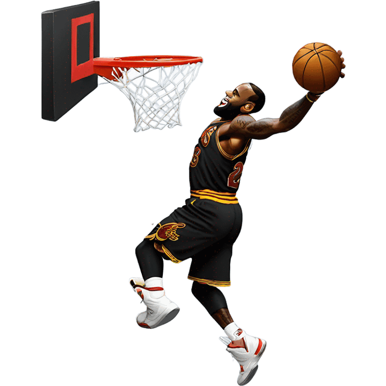 LeBron James dunking emoji