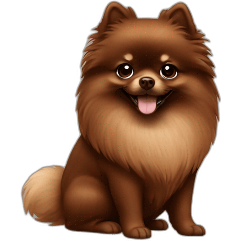 Chocolate Pomeranian emoji