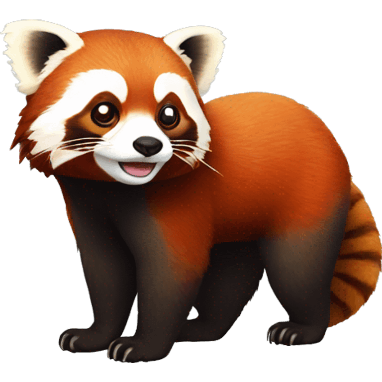 Red Panda with a beak full body emoji