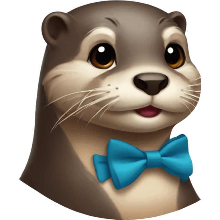 Otter wearing a bowtie emoji