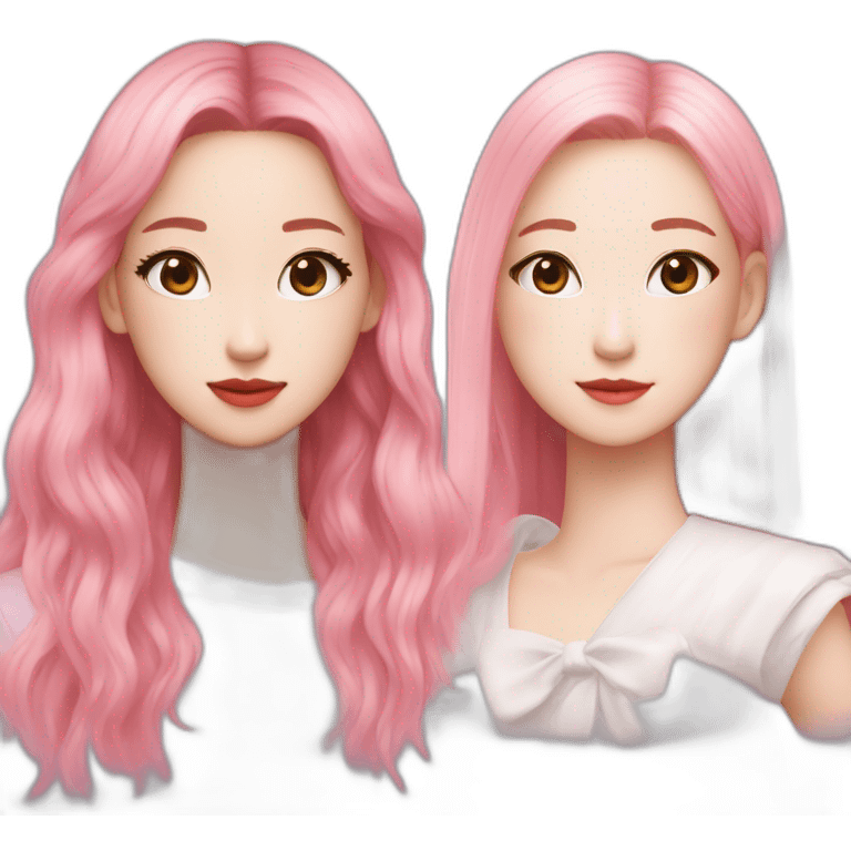 lisa y rosé blackpink emoji