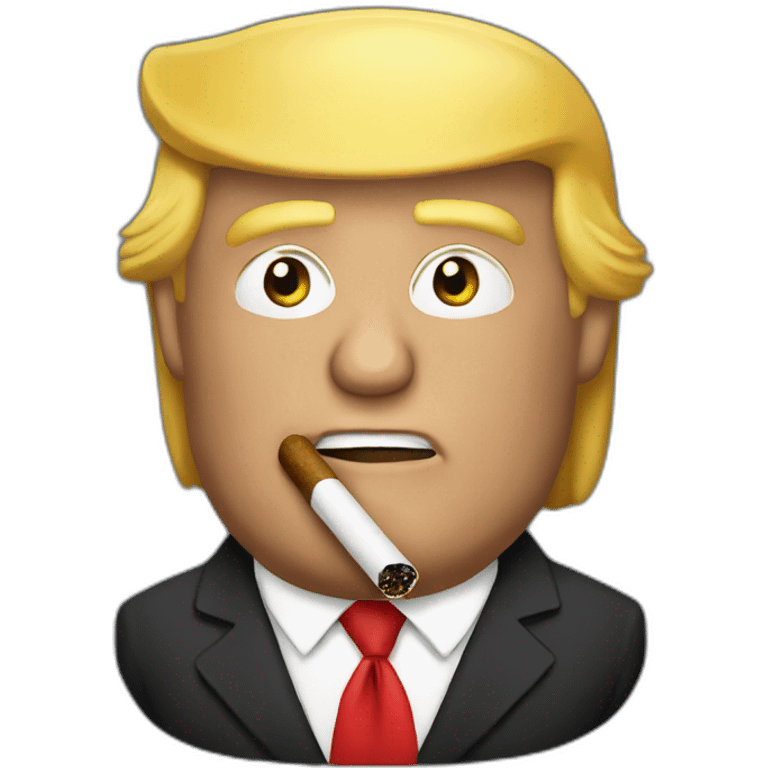 Donald Trump smoking cigar emoji