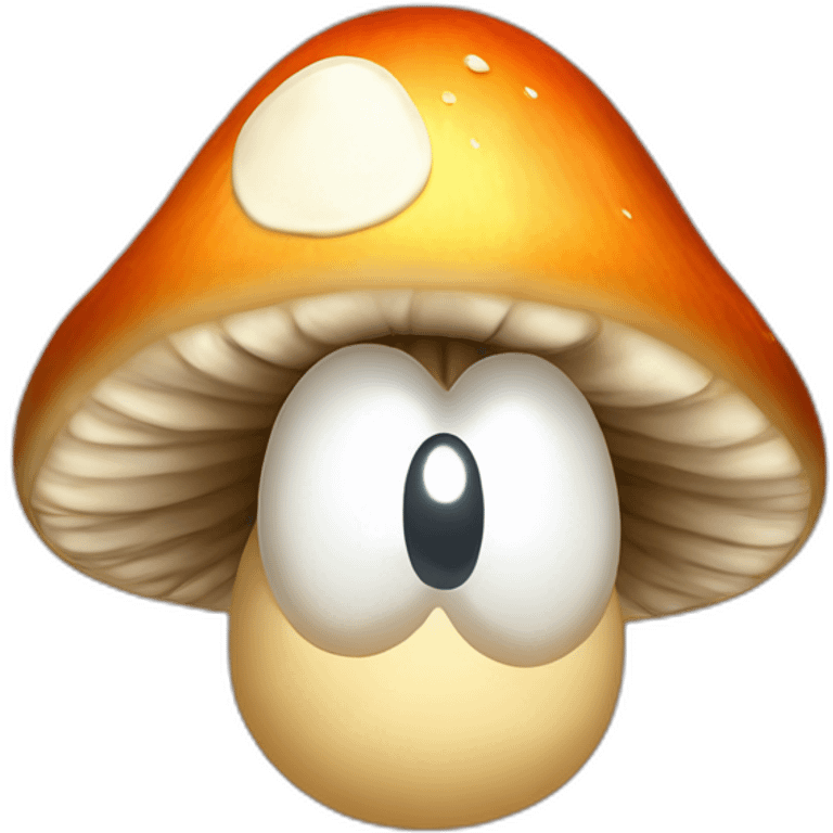 Champignon avec des yeux Mario emoji